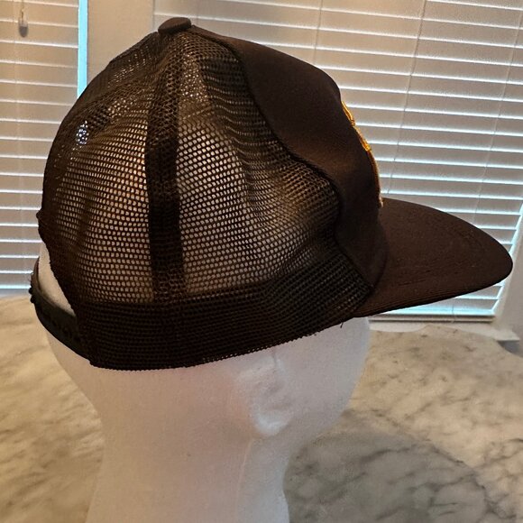 Vintage NEW Suniland Furniture Houston Truckers Hat Cap Brown Unworn Small - Picture 9 of 16